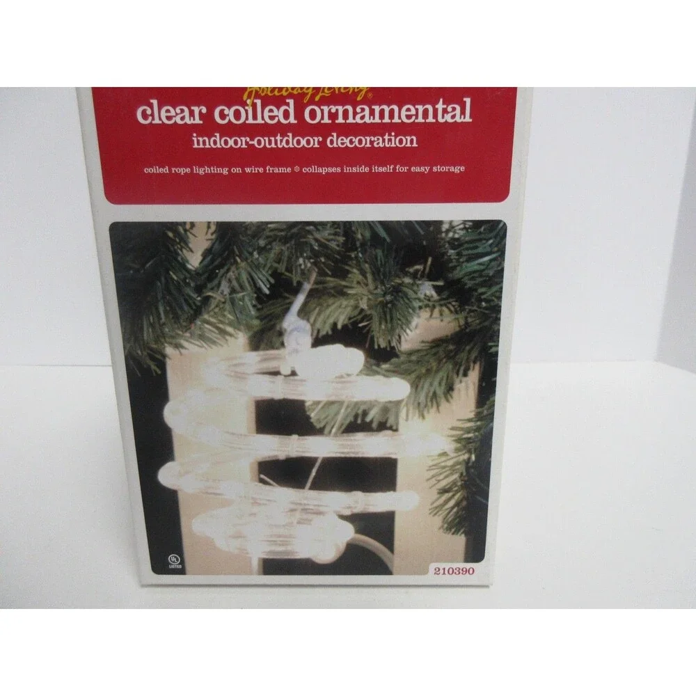 Holiday Living Clear Coiled Lighting Rope Ornamental Indoor-Outdoor Decoration